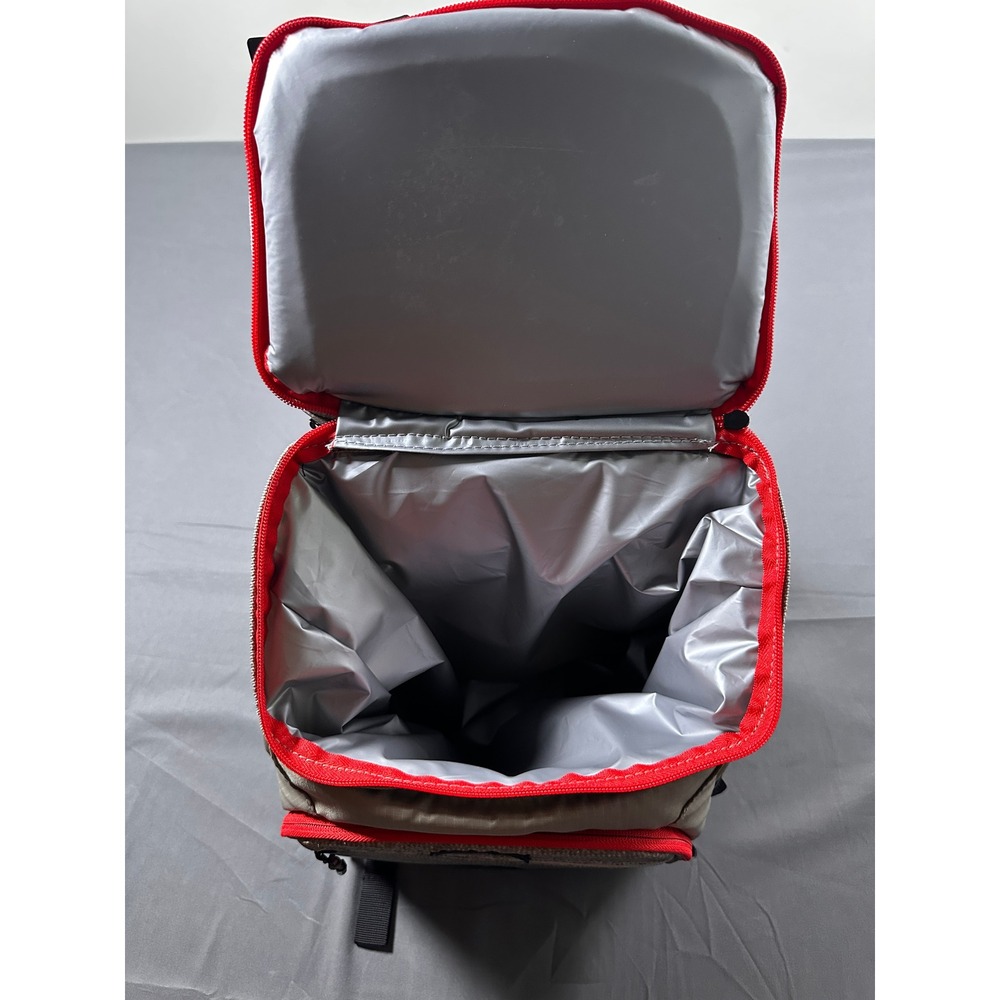 Igloo MaxCold Hard Top Backpack Cooler 18 Can Insulated Bag Grey Red NEW - Picture 7 of 9